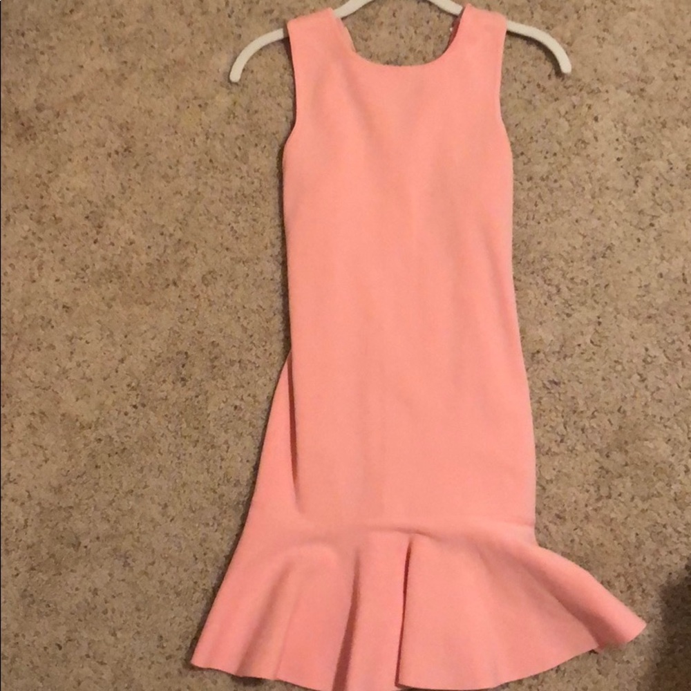 Super down bubble gum pink drop waist dress